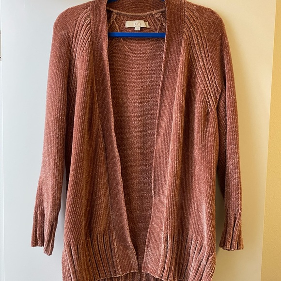 loft chenille cardigan